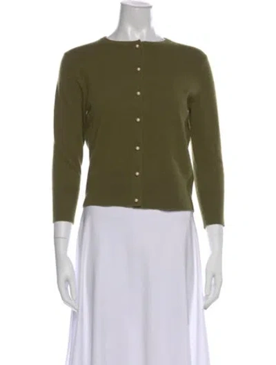 Pre-owned Vince Cashmere Crew Neck Sweater In Green