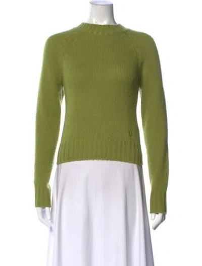 Pre-owned Vince Cashmere Crew Neck Sweater In Green