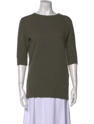 Pre-owned Vince Cashmere Crew Neck Sweater In Green