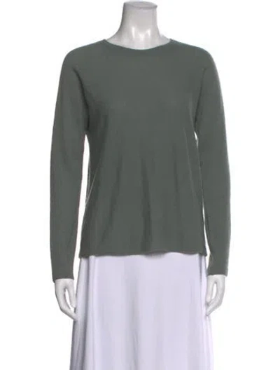 Pre-owned Vince Cashmere Crew Neck Sweater In Green