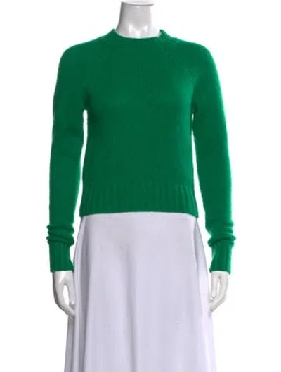 Pre-owned Vince Cashmere Crew Neck Sweater In Green