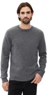 Vince Cashmere Crew Neck Sweater Med H Grey In Gray