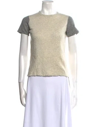 Pre-owned Vince Cashmere Crew Neck Sweater In Neutral