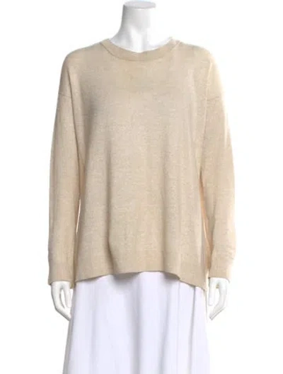 Pre-owned Vince Cashmere Crew Neck Sweater In Neutral
