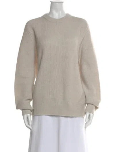 Pre-owned Vince Cashmere Crew Neck Sweater In Neutral