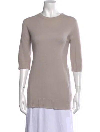 Pre-owned Vince Cashmere Crew Neck Sweater In Neutral