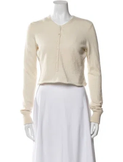 Pre-owned Vince Cashmere Crew Neck Sweater In Neutral
