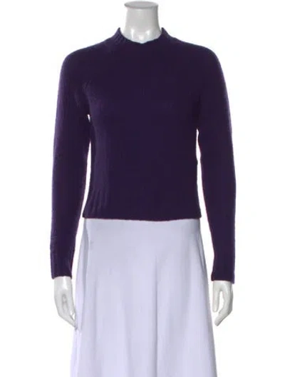 Pre-owned Vince Cashmere Crew Neck Sweater In Purple