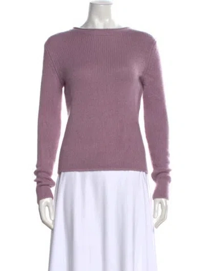 Pre-owned Vince Cashmere Crew Neck Sweater In Purple