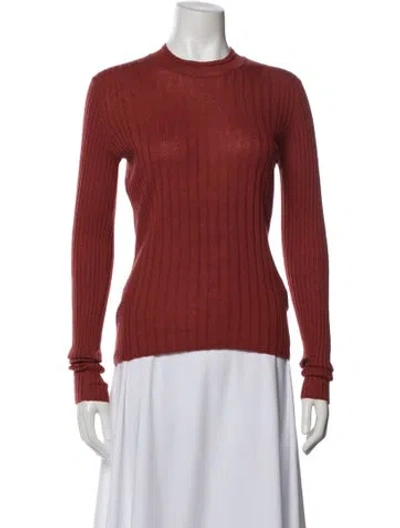 Pre-owned Vince Cashmere Crew Neck Sweater In Red