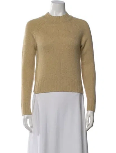Pre-owned Vince Cashmere Crew Neck Sweater In Yellow