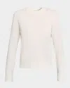 Vince Cashmere Crewneck Sweater In White
