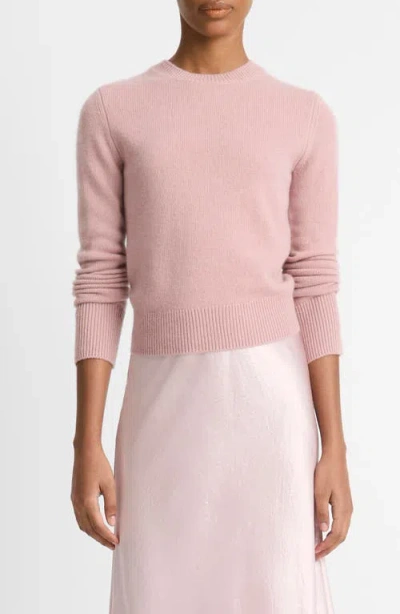 Vince Cashmere Crewneck Sweater In Birch Stone