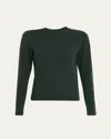 Vince Cashmere Crewneck Sweater In Green