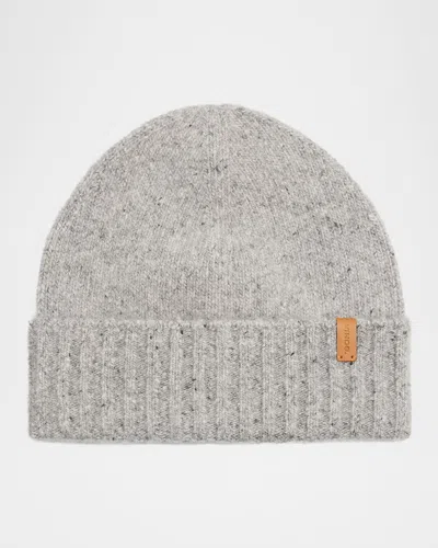 Vince Cashmere Donegal Jersey Beanie In Gray