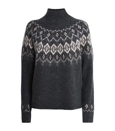 Vince Cashmere Donegal Sweater In Black