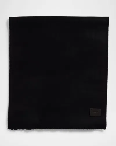 Vince Cashmere Double-face Scarf In Black