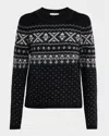 Vince Cashmere Fairisle Crewneck Sweater In Multi
