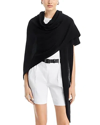 Vince Cashmere Featherweight Triangle Wrap In Black