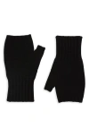 Vince Cashmere Fingerless Handwarmers In Black
