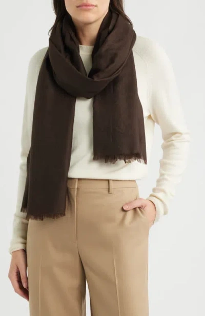 Vince Cashmere Fringe Cashmere In Brown