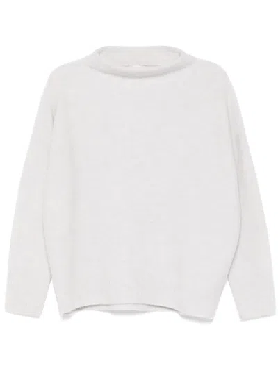 Vince Cashmere Funnel-neck Jumper In Grey