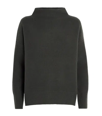 Vince Cashmere Funnel-neck Sweater In Green