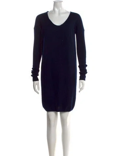 Pre-owned Vince Cashmere Knee-length Dress In Blue