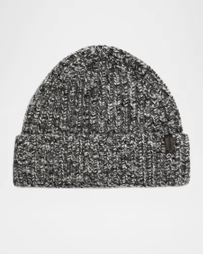 Vince Cashmere Marl Chunky Knit Beanie In Gray