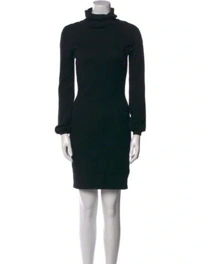 Pre-owned Vince Cashmere Mini Dress In Black