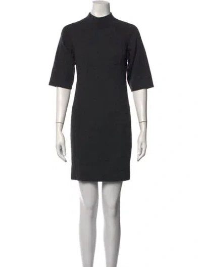 Pre-owned Vince Cashmere Mini Dress In Black