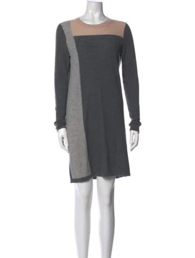 Pre-owned Vince Cashmere Mini Dress In Gray