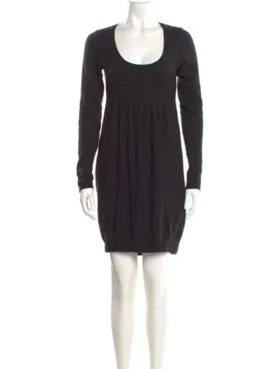 Pre-owned Vince Cashmere Mini Dress In Gray