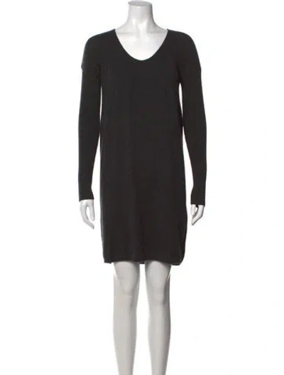 Pre-owned Vince Cashmere Mini Dress In Grey