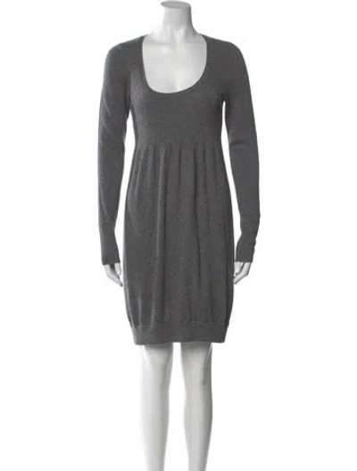 Pre-owned Vince Cashmere Mini Dress In Grey