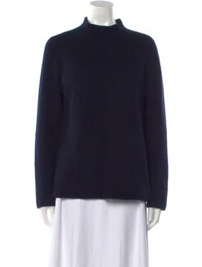 Pre-owned Vince Cashmere Mock Neck Sweater In Black