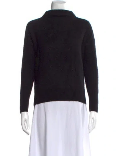 Pre-owned Vince Cashmere Mock Neck Sweater In Black