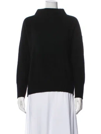 Pre-owned Vince Cashmere Mock Neck Sweater In Black
