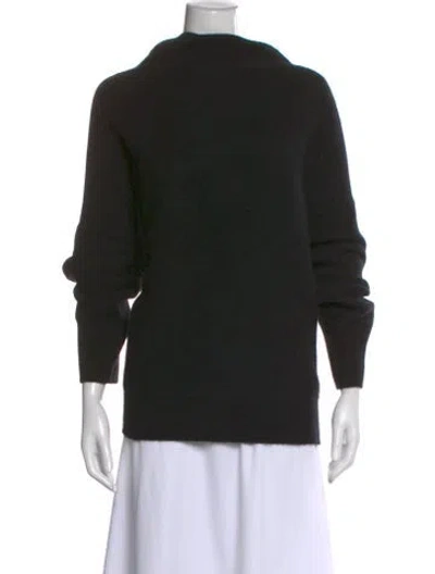 Pre-owned Vince Cashmere Mock Neck Sweater In Black