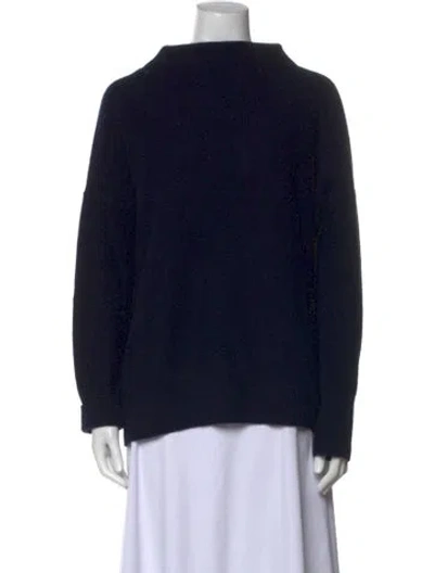 Pre-owned Vince Cashmere Mock Neck Sweater In Black