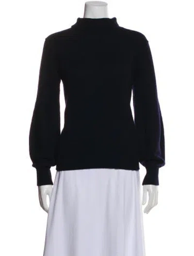 Pre-owned Vince Cashmere Mock Neck Sweater In Black