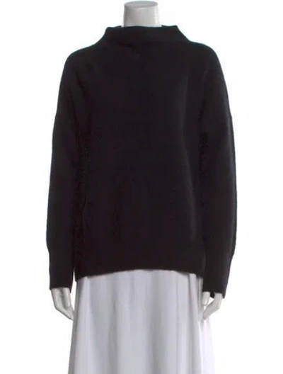 Pre-owned Vince Cashmere Mock Neck Sweater In Black