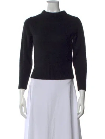 Pre-owned Vince Cashmere Mock Neck Sweater In Black