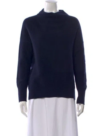 Pre-owned Vince Cashmere Mock Neck Sweater In Black