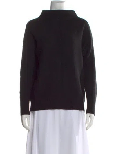 Pre-owned Vince Cashmere Mock Neck Sweater In Black