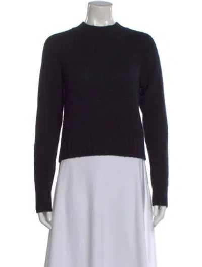 Pre-owned Vince Cashmere Mock Neck Sweater In Black