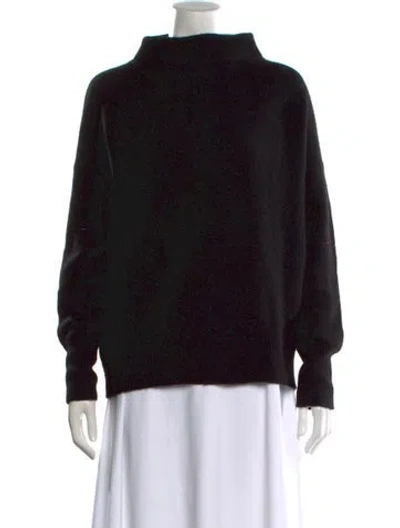 Pre-owned Vince Cashmere Mock Neck Sweater In Black