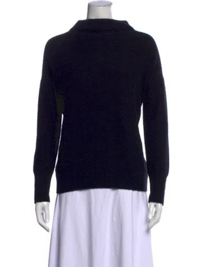 Pre-owned Vince Cashmere Mock Neck Sweater In Black