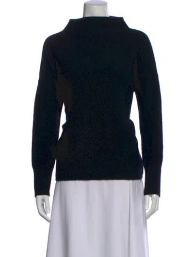 Pre-owned Vince Cashmere Mock Neck Sweater In Black