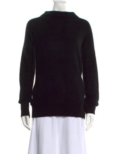 Pre-owned Vince Cashmere Mock Neck Sweater In Black